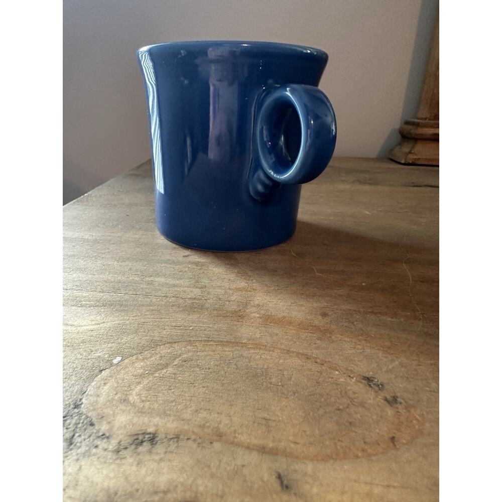 Fiesta Lapis Blue Ring Handle Coffee Mug Cup Fiestaware Homer Laughlin - Picture 2 of 9